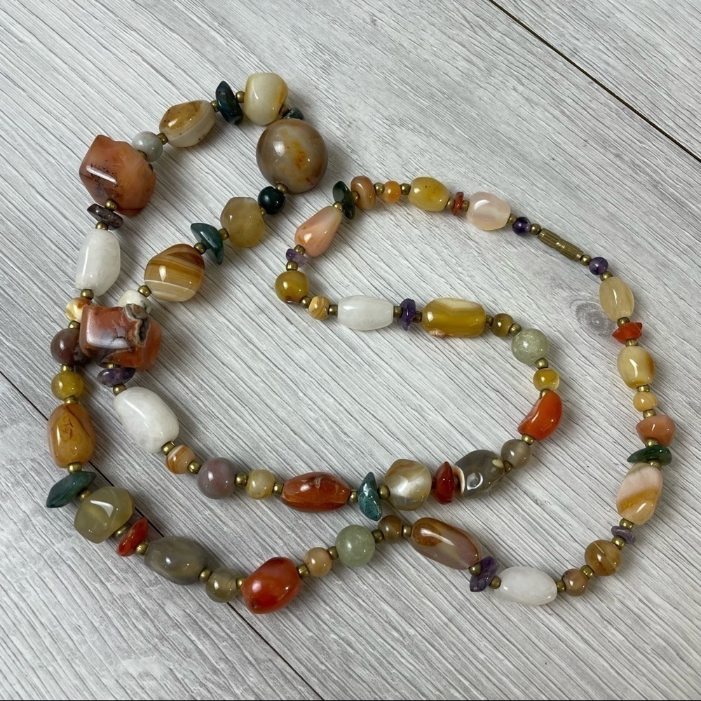 Multicolor Gemstone Necklace - image 4
